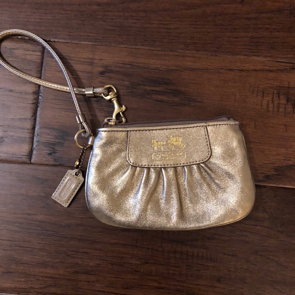 Coach Gold Wristlet